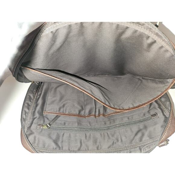 VTG Fossil Brown Leather Bag Briefcase Laptop Messenger READ* 15x12 - Picture 10 of 11